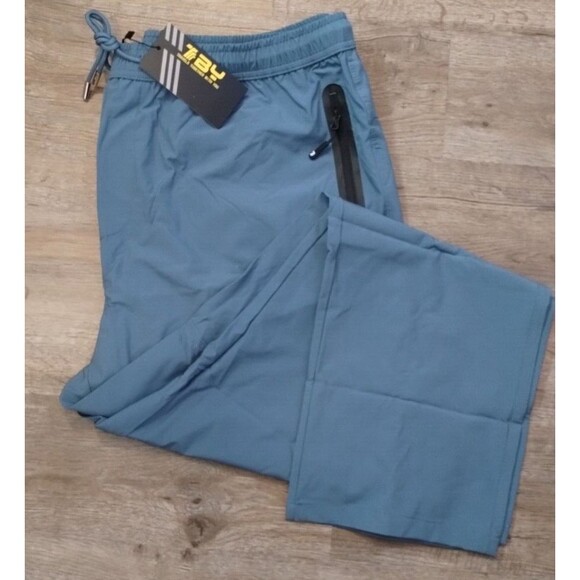 TBY Outdoor Sports Pants Mens XXL 30 Inseam Blue Stretch Waist Hiking NEW - Picture 2 of 9
